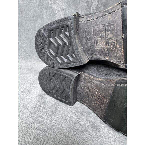 Frye Veronica Back Zip Tall Black Leather Moto Engineer Boots 77551 Women’s 5.5B - Picture 11 of 12